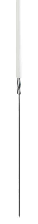 針灸電子標籤外觀概念草模：針柄部位整合電子標籤的針灸針，依產品照片建置之渲染圖